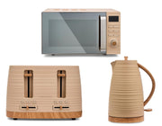 Morphy Richards Clay Range Kettle, 4 Slice Toaster and Microwave Set in Felspar0
