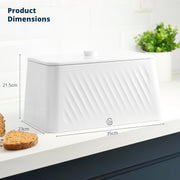 Swan Windsor White 16L Bread Bin with Removable Lid SWKA18539WHT5