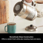Morphy Richards Lantern Amber Glass 1.5L 3KW Ribbed Jug Kettle4