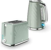 Swan Windsor Kettle and 2 Slice Toaster Breakfast Bundle Set in Sage Green0