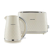 Morphy Richards Hive Cream 1.5L 3KW Kettle & 2 Slice Toaster Matching Set0