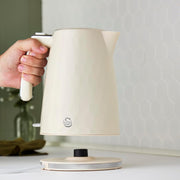 Swan Hexton Cream Kettle 2 Slice Toaster Set Hexagonal Texture Chrome Accents5