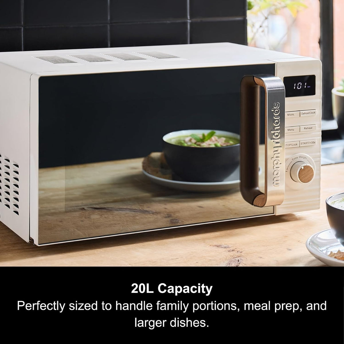 Morphy Richards Clay China White 20L 800W Digital Microwave1