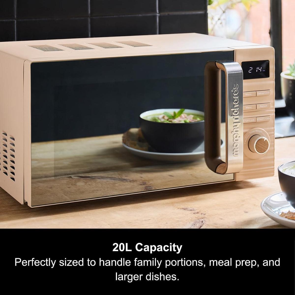 Morphy Richards Clay Felspar Brown 20L 800W Digital Microwave 5120005