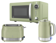 Swan Retro Revive Green Jug Kettle 2 Slice Toaster & 800W Microwave Kitchen Set0