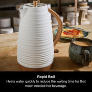 Morphy Richards Clay China White 1.7L 3KW Rapid Boil Jug Kettle 1031022