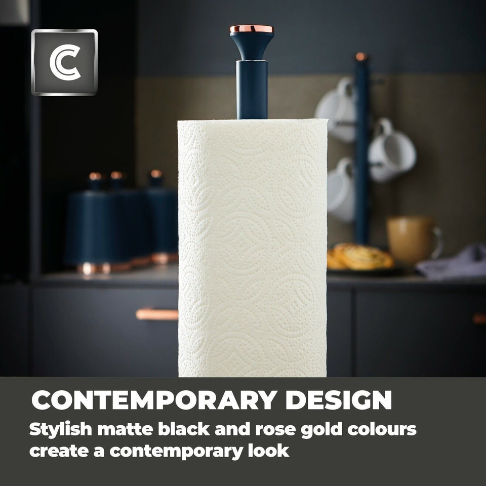 Tower Cavaletto Blue Kettle Toaster Microwave and Kitchen Storage Set