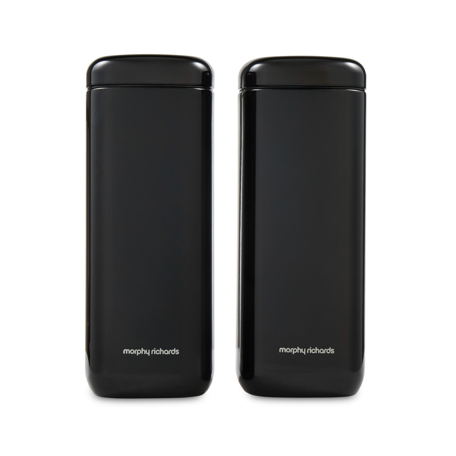 Morphy Richards Equip Kitchen Storage Canisters Set of 2 Large Canisters Black0