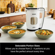Morphy Richards Total Control 1.6L Soup Maker 1000W – Sauté Smoothie Self-Clean3