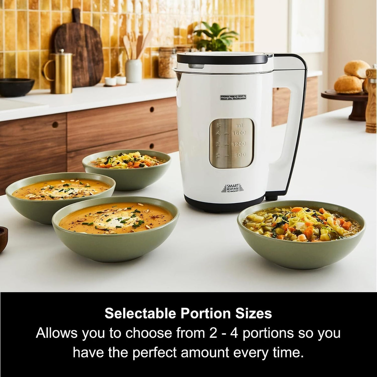 Morphy Richards Total Control 1.6L Soup Maker 1000W – Sauté Smoothie Self-Clean3
