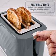 Swan Windsor Grey Kettle Toaster Microwave Breadbin Canisters Kitchen Bundle13