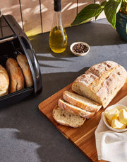 Morphy Richards Equip Bread Bin Black Large 12L Capacity Kitchen Storage 8320005