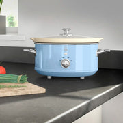 SWAN Retro Revive Blue Kettle Toaster Microwave Air Fryer Slow Cooker Set8
