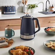 Morphy Richards Illumination Navy Peony 1.7L Jug Kettle & 4 Slice Toaster Set2