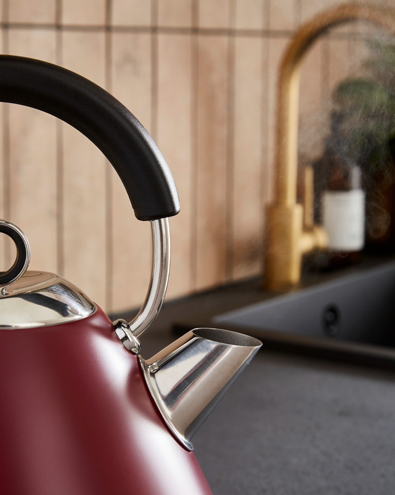 Morphy Richards Accents 1.5L Pyramid Kettle in Rhubarb Limited Edition 1020513