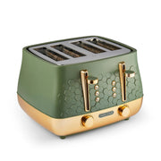 Morphy Richards Cassini 4 Slice Toaster Olivine Green & Gold 2430221