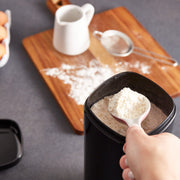 Morphy Richards Equip Black Large Roll Front Bread Bin & Large Storage Canisters4