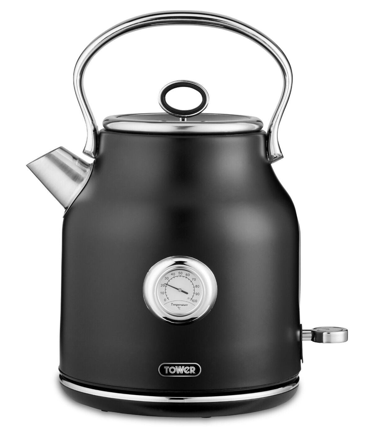 Tower Renaissance Black 1.7L 3KW Kettle Ultra Fast & Quiet Boil T10063BLK