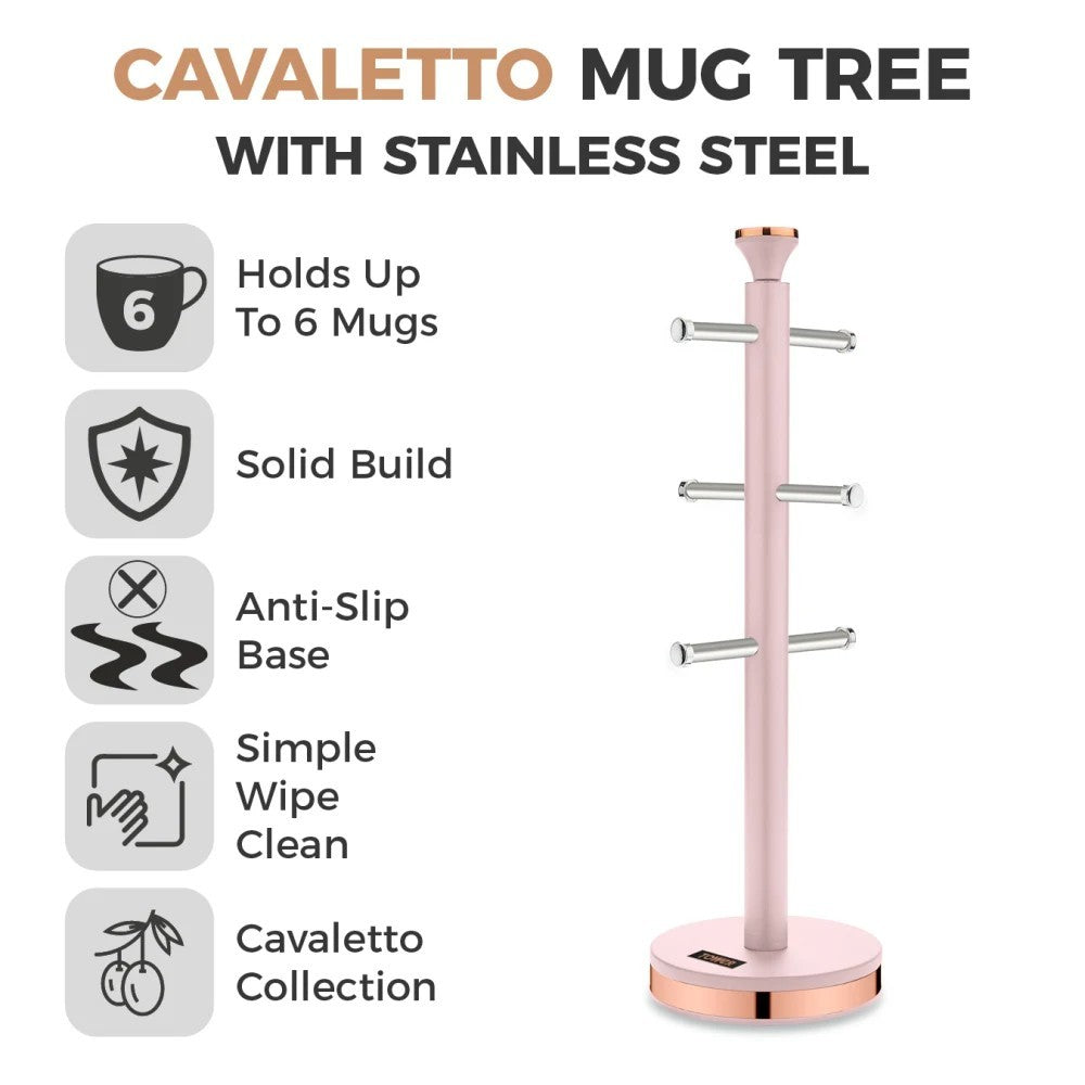 Tower Cavaletto Pink Kitchen Set of 8  Jug Kettle Toaster & Kitchen Storage Set10