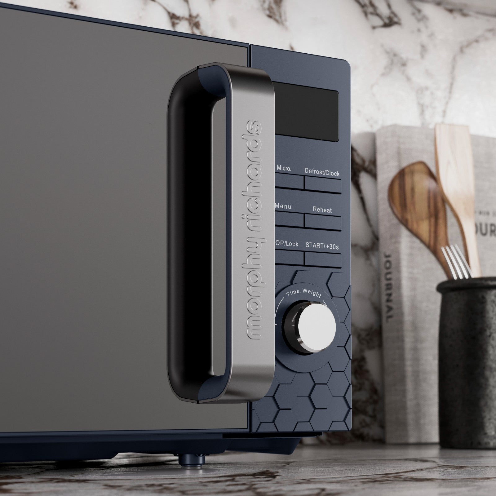 Morphy Richards Cassini Kettle Toaster Microwave Outer Space Blue Bundle Set4