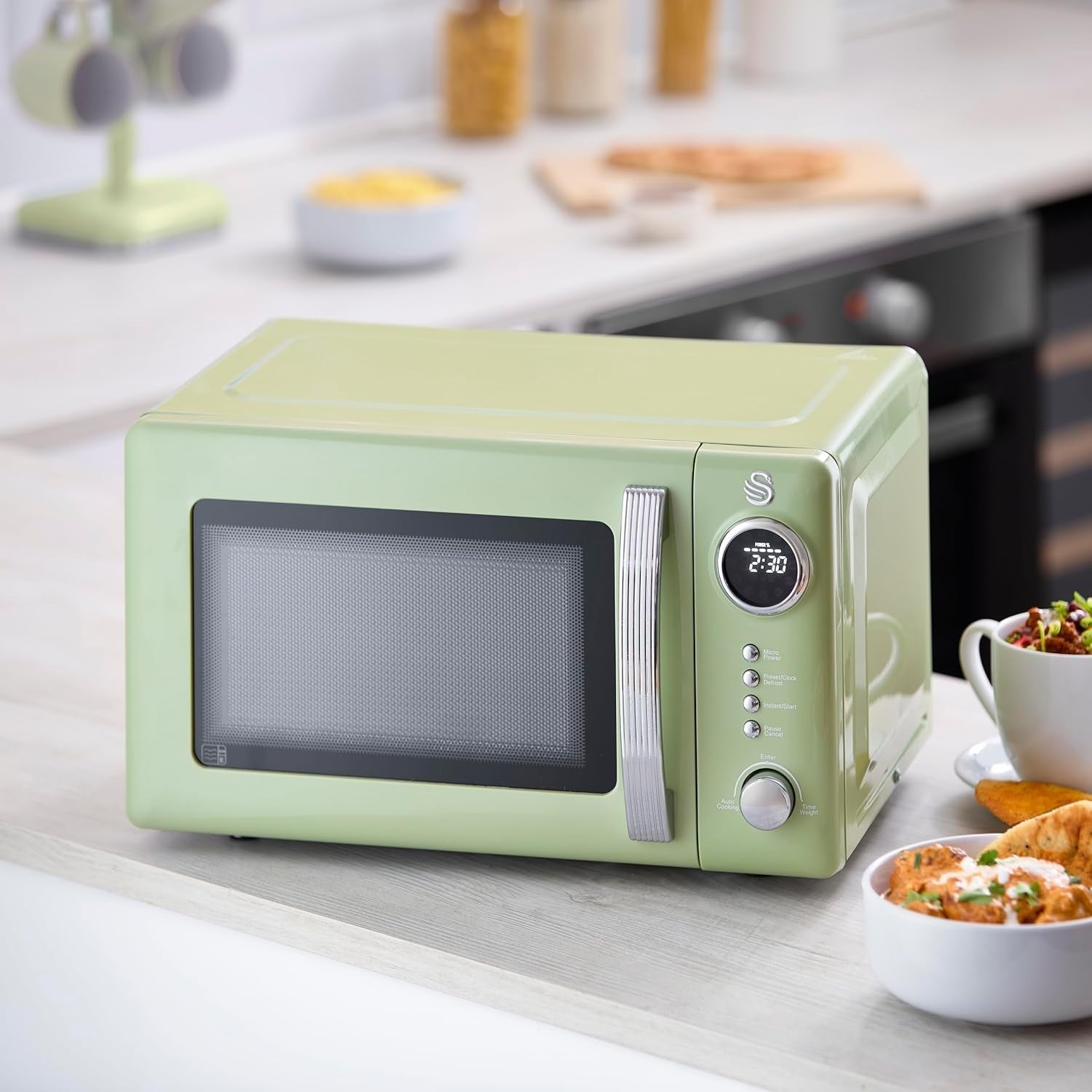 Swan Retro Revive Green Microwave 20L 800W Digital Microwave SM4425GRN5