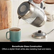 Morphy Richards Lantern Smoked Glass 1.5L 3KW Ribbed Jug Kettle3