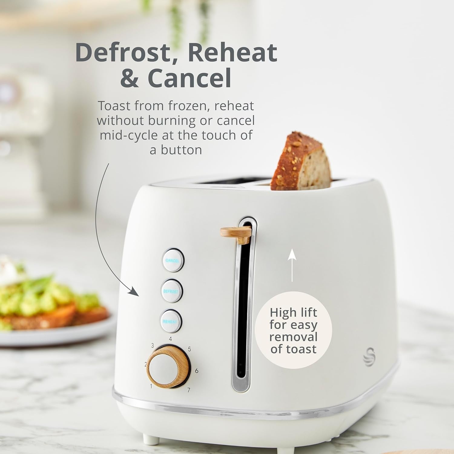 Swan Fjord White Jug Kettle 2 Slice Toaster plus Nordic Microwave Kitchen Set6