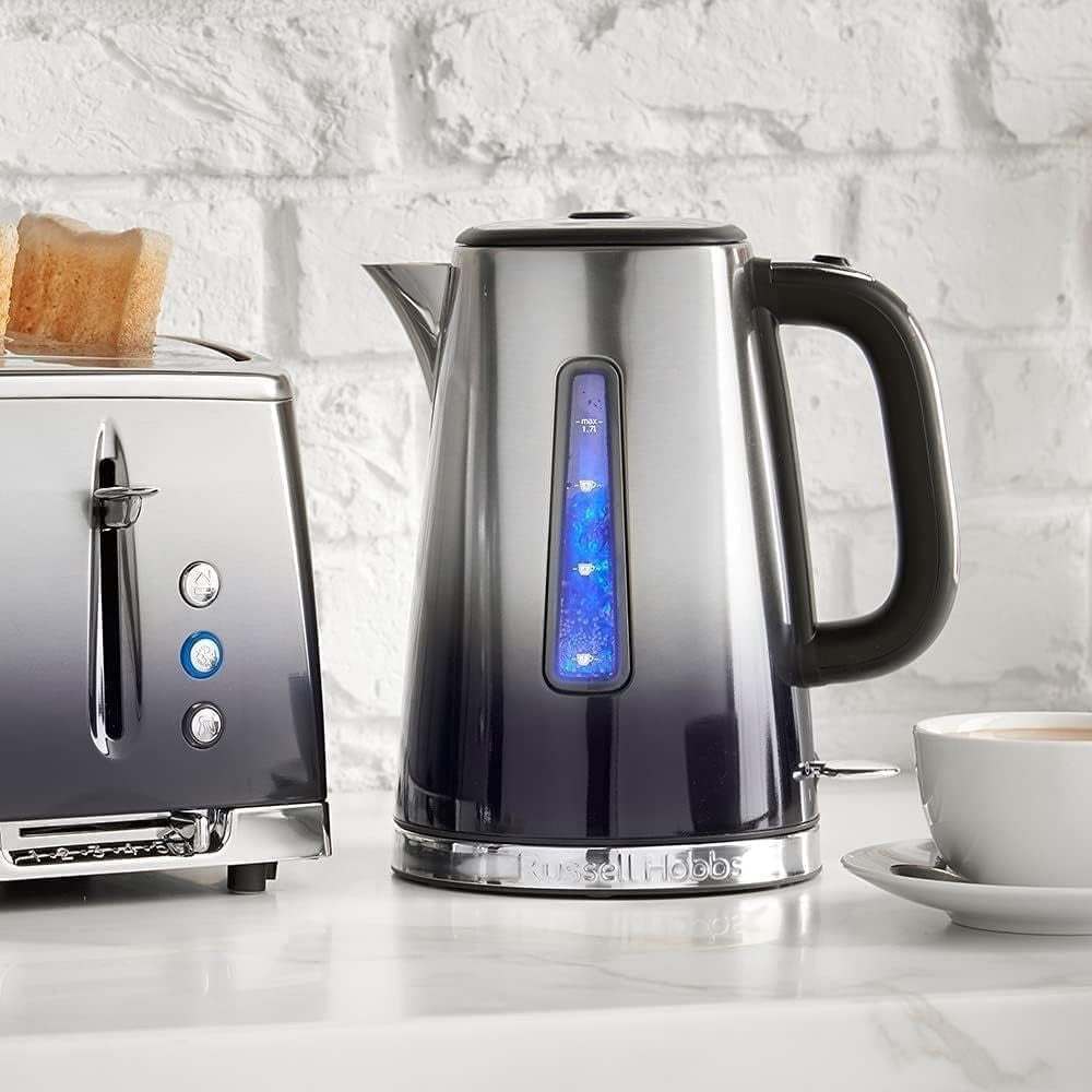 Russell Hobbs Eclipse Midnight Blue Kettle Slice Toaster Set