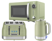 Swan Retro Revive Green Jug Kettle 4 Slice Toaster & 800W Microwave Kitchen Set0