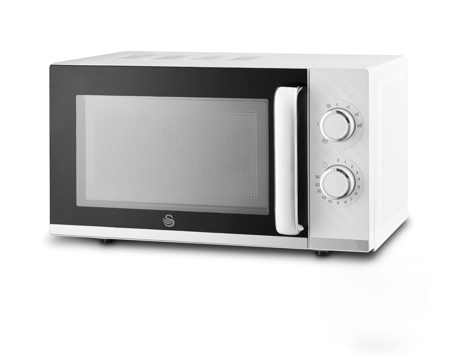 Swan Windsor White Microwave 20L Microwave Textured Finish & Chrome SM4424WHT0