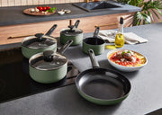 Morphy Richards 5 Piece Pan Set Green Recycled Aluminium Cookware Set 8590011
