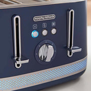 Morphy Richards Illumination Navy Peony 1.7L Jug Kettle & 4 Slice Toaster Set6