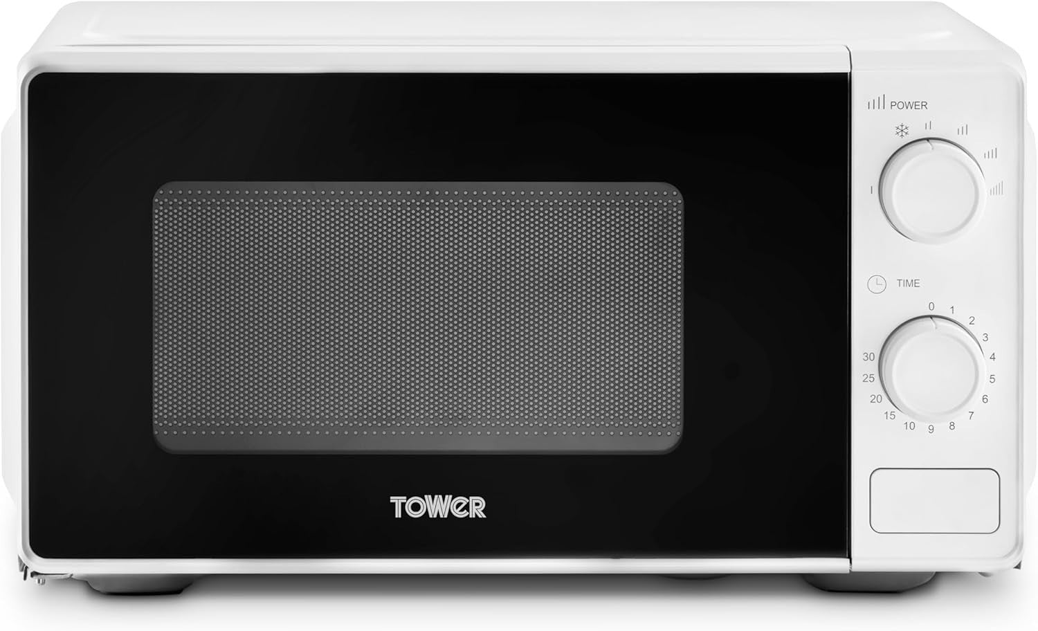 Tower Microwave White 20L 800W 5 Power Levels Defrost Function T24044WHT6