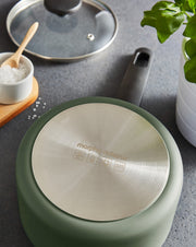 Morphy Richards 3 Piece Pan Set Green Recycled Aluminium Saucepan Set 85900012