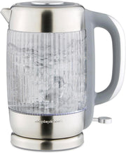 Morphy Richards Lantern Smoked Glass 1.5L 3KW Ribbed Jug Kettle0