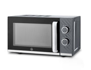 Swan Windsor Grey Microwave 20L Microwave Textured Finish & Chrome SM4424GRY0