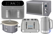 Swan Retro Revive Grey Kettle Toaster Air Fryer Microwave Slow Cooker Bundle Set0