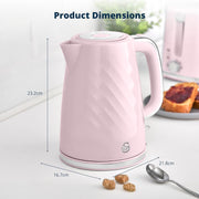 Swan Windsor Pink 1.7L 3kW Rapid Boil Kettle Cordless SK14611PNK Chrome Accents7