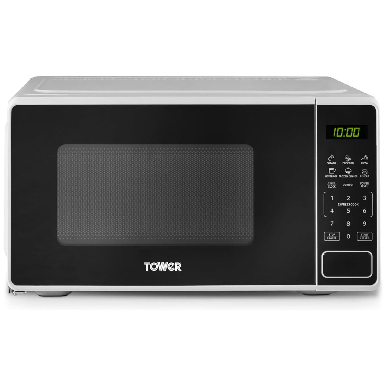 Tower Microwave White 20L 800W Digital 11 Power Levels 6 Auto Cook T24045WHT0