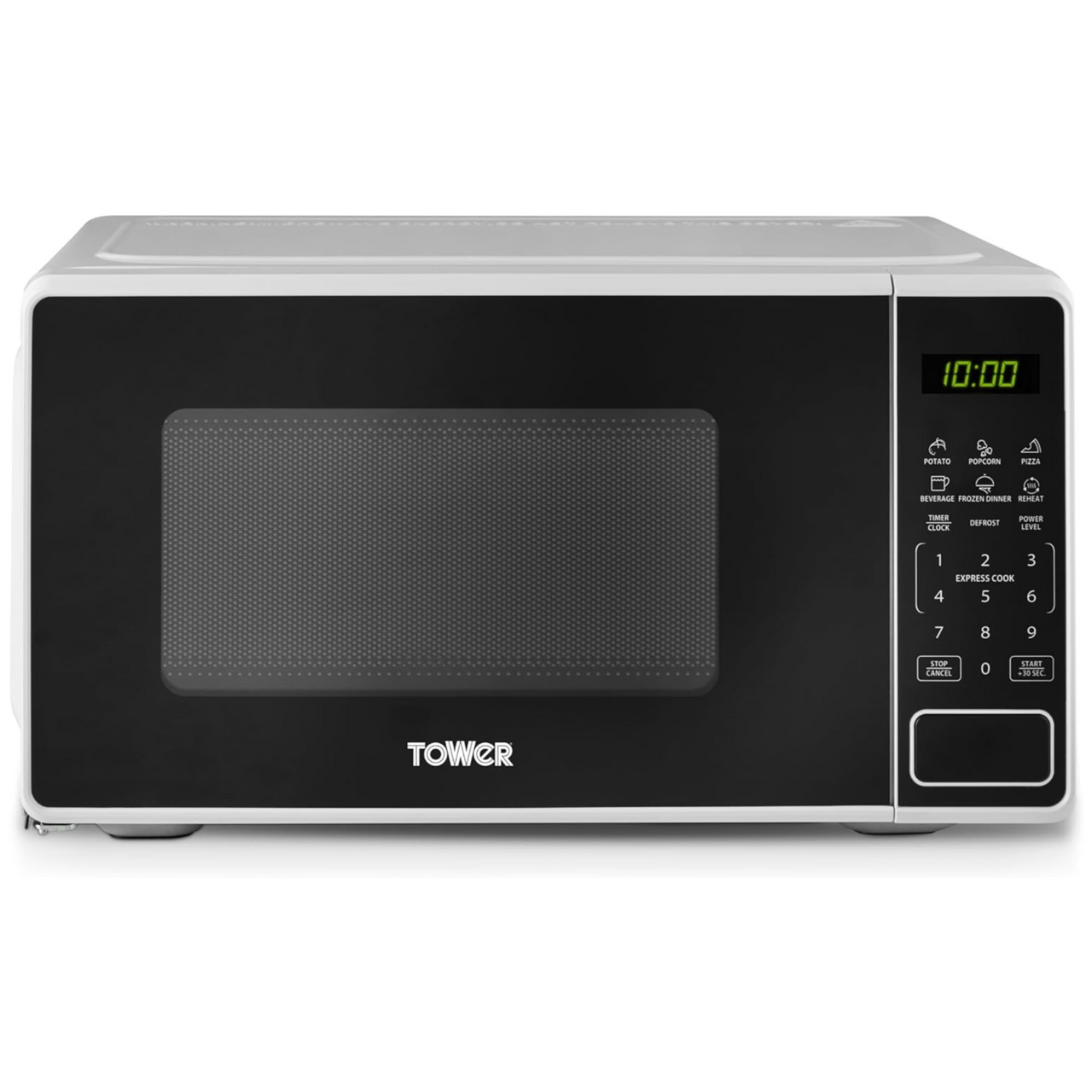 Tower Microwave White 20L 800W Digital 11 Power Levels 6 Auto Cook T24045WHT0