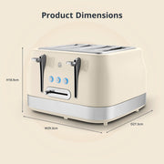 Swan Retro Revive Cream Stovetop Kettle Toaster Microwave Kitchen Bundle Set14