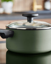 Morphy Richards 5 Piece Pan Set Green Recycled Aluminium Cookware Set 8590017