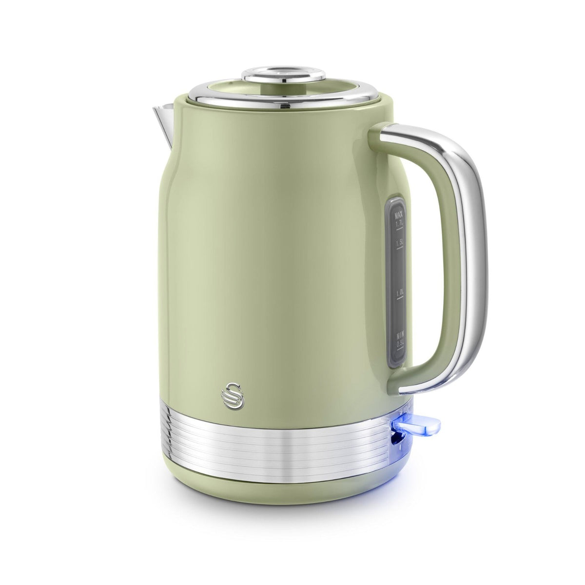 Swan Retro Revive 1.7L Green Jug Kettle Fast Boil Cordless SK19025GRN