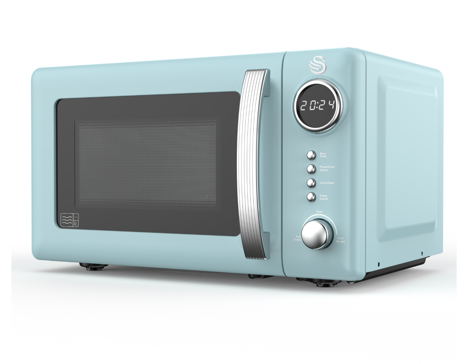 Swan Retro Revive Blue Microwave 20L 800W Digital Microwave SM4425BLU0