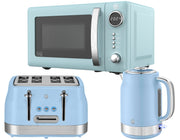 Swan Retro Revive Blue Jug Kettle 4 Slice Toaster Digital Microwave Kitchen Set0