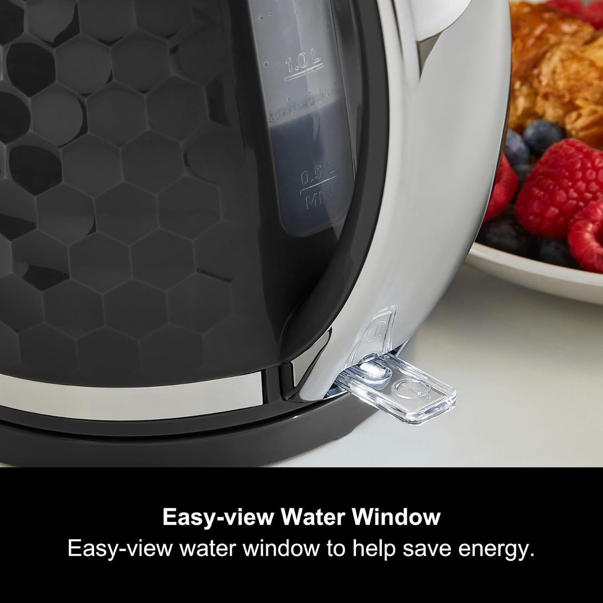 Morphy Richards Hive Black 1.5L 3KW Kettle & 2 Slice Toaster Matching Set5
