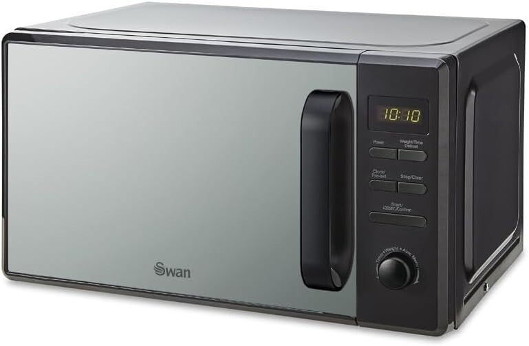 Swan Elegance Kettle, 4 Slice Toaster & 800W 20L Digital Microwave Set in Black12