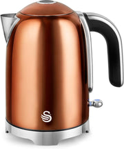 Swan Solace Copper 1.7L Kettle Rapid Boil High Gloss Finish & Chrome Trim0