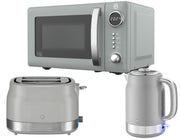 Swan Retro Revive Grey Jug  Kettle 2 Slice Toaster Digital Microwave Kitchen Set0