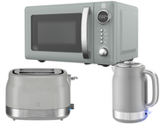 Swan Retro Revive Grey Jug  Kettle 2 Slice Toaster Digital Microwave Kitchen Set0